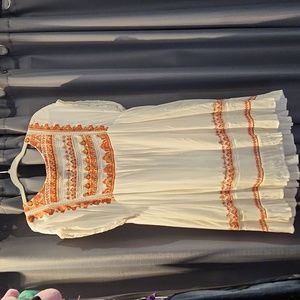 EUC Free People Women's sz M Boho lined Flowy Mini Dress